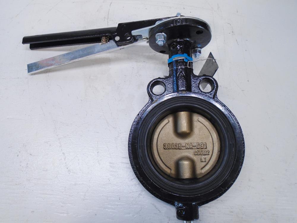 Milwaukee 4" 200# Butterfly Valve, Ductile Iron, Bronze Disc, #MW223B